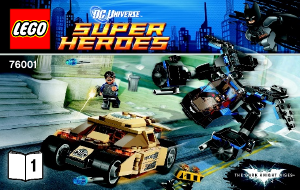 Manuál Lego set 76001 Super Heroes Batman vs Bane: Krkolomná honička