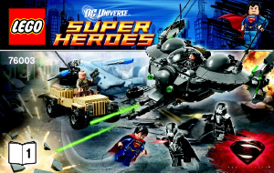 Manual Lego set 76003 Super Heroes Batalha de Smallville