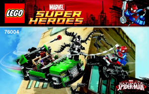 Manual Lego set 76004 Super Heroes Spider-cycle chase