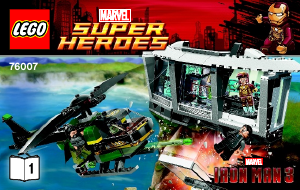 Bruksanvisning Lego set 76007 Super Heroes Iron Man: Attacken i Malibu