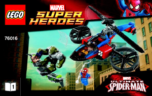 Bruksanvisning Lego set 76016 Super Heroes Spindelhelikopterräddning