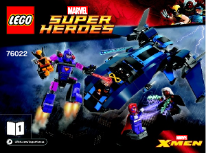 Manual Lego set 76022 Super Heroes X-Men contra Santinelei
