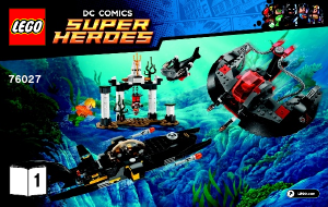 Manuál Lego set 76027 Super Heroes Hlubinný útok černé manty