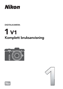Bruksanvisning Nikon 1 V1 Digitalkamera