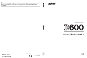 Manual Nikon D600 Cameră digitală
