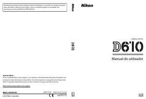 Manual Nikon D610 Câmara digital