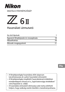 Használati útmutató Nikon Z 6II Digitális fényképezőgép