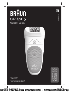 Mode d’emploi Braun 5-545 Silk-epil 5 Epilateur