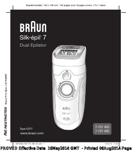 Εγχειρίδιο Braun 7-721 WD Silk-epil 7 Αποτριχωτική μηχανή