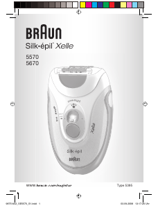 Посібник Braun 5570 Silk-epil Xelle Епілятор