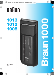 Manual de uso Braun 1008 Afeitadora