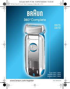 Manual Braun 8970 360 Complete Shaver