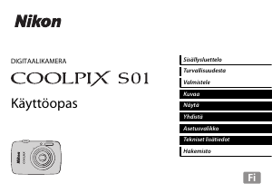 Käyttöohje Nikon Coolpix S01 Digitaalikamera