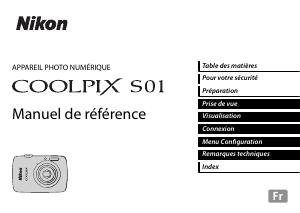 Mode d’emploi Nikon Coolpix S01 Appareil photo numérique