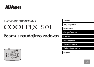 Vadovas Nikon Coolpix S01 Skaitmeninis fotoaparatas