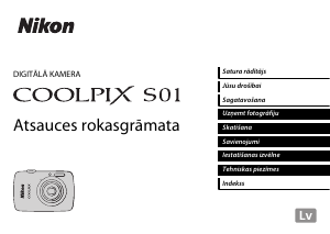 Rokasgrāmata Nikon Coolpix S01 Digitālā kamera