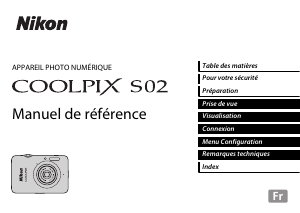 Mode d’emploi Nikon Coolpix S02 Appareil photo numérique
