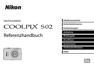 Bedienungsanleitung Nikon Coolpix S02 Digitalkamera