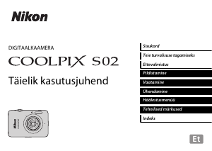 Kasutusjuhend Nikon Coolpix S02 Digitaalne kaamera