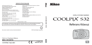 Kullanım kılavuzu Nikon Coolpix S32 Dijital kamera
