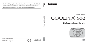 Bedienungsanleitung Nikon Coolpix S32 Digitalkamera