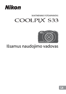 Vadovas Nikon Coolpix S33 Skaitmeninis fotoaparatas