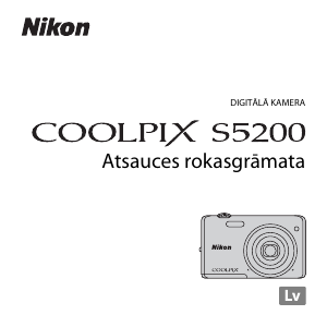 Rokasgrāmata Nikon Coolpix S5200 Digitālā kamera