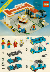 Manual de uso Lego set 6371 Town Gasolinera de Shell