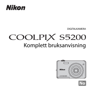 Bruksanvisning Nikon Coolpix S5200 Digitalkamera