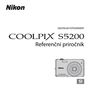 Priročnik Nikon Coolpix S5200 Digitalni fotoaparat