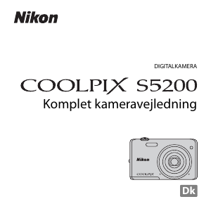 Brugsanvisning Nikon Coolpix S5200 Digitalkamera