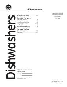 Handleiding GE GSM1860F02SS Vaatwasser