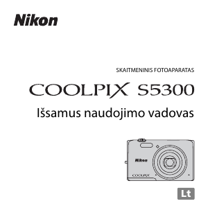 Vadovas Nikon Coolpix S5300 Skaitmeninis fotoaparatas