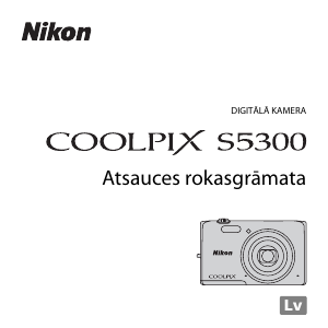 Rokasgrāmata Nikon Coolpix S5300 Digitālā kamera