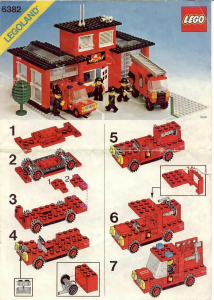 Manual Lego set 6382 Town Fire station
