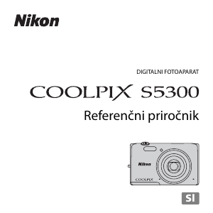 Priročnik Nikon Coolpix S5300 Digitalni fotoaparat