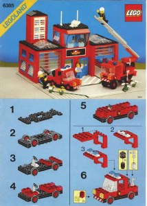 Manual Lego set 6385 Town Fire house
