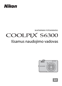 Vadovas Nikon Coolpix S6300 Skaitmeninis fotoaparatas