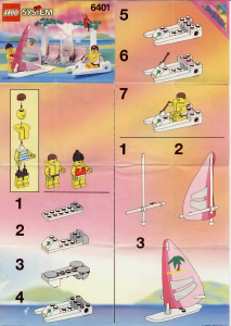 Manual de uso Lego set 6401 Town Cabaña junto al mar