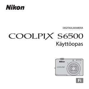 Käyttöohje Nikon Coolpix S6500 Digitaalikamera