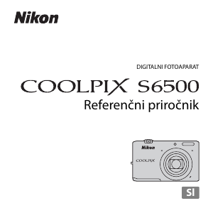 Priročnik Nikon Coolpix S6500 Digitalni fotoaparat