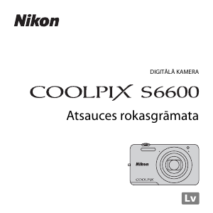 Rokasgrāmata Nikon Coolpix S6600 Digitālā kamera