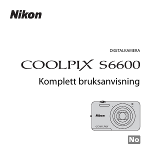 Bruksanvisning Nikon Coolpix S6600 Digitalkamera