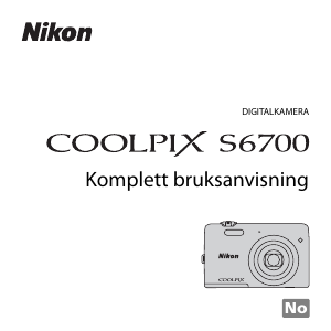 Bruksanvisning Nikon Coolpix S6700 Digitalkamera