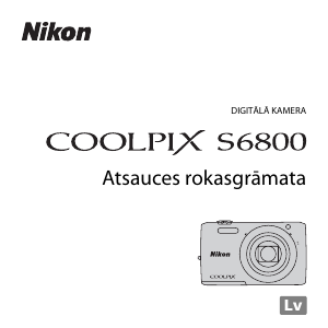 Rokasgrāmata Nikon Coolpix S6800 Digitālā kamera