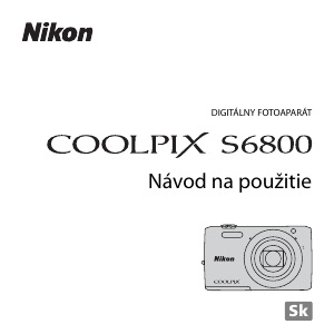 Návod Nikon Coolpix S6800 Digitálna kamera