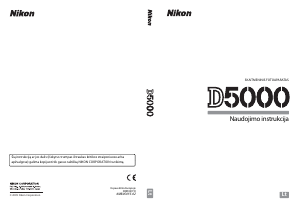 Vadovas Nikon D5000 Skaitmeninis fotoaparatas