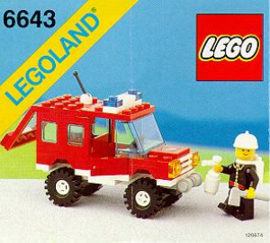 Bedienungsanleitung Lego set 6643 Town Feuerwehrauto