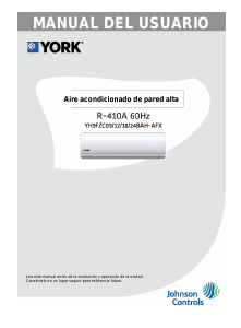 Manual de uso York YH9FZC09BAH-AFX Aire acondicionado
