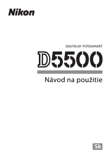Návod Nikon D5500 Digitálna kamera
